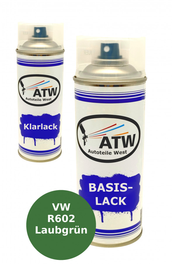 Autolack für VW R602 Laubgrün+400ml Klarlack Set